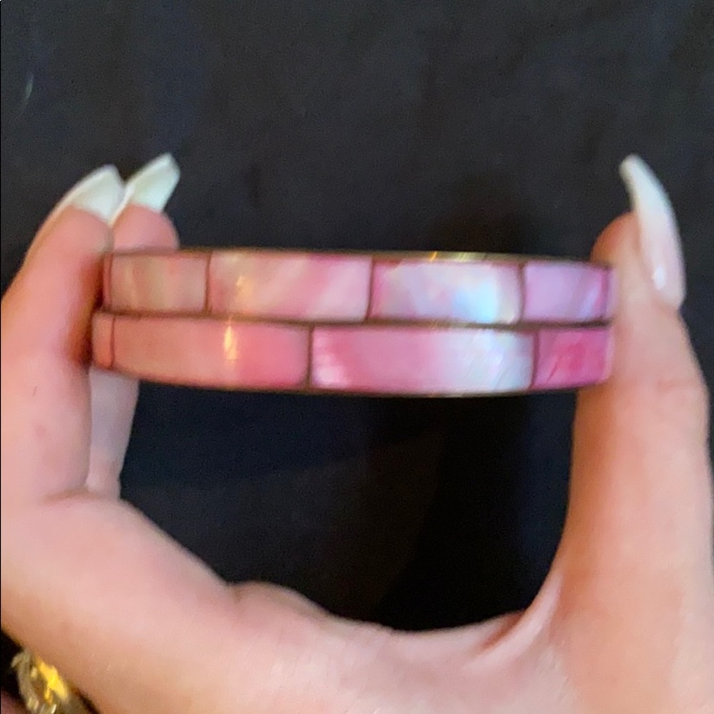 Seashell Pink Bangles - Picture 2 of 3